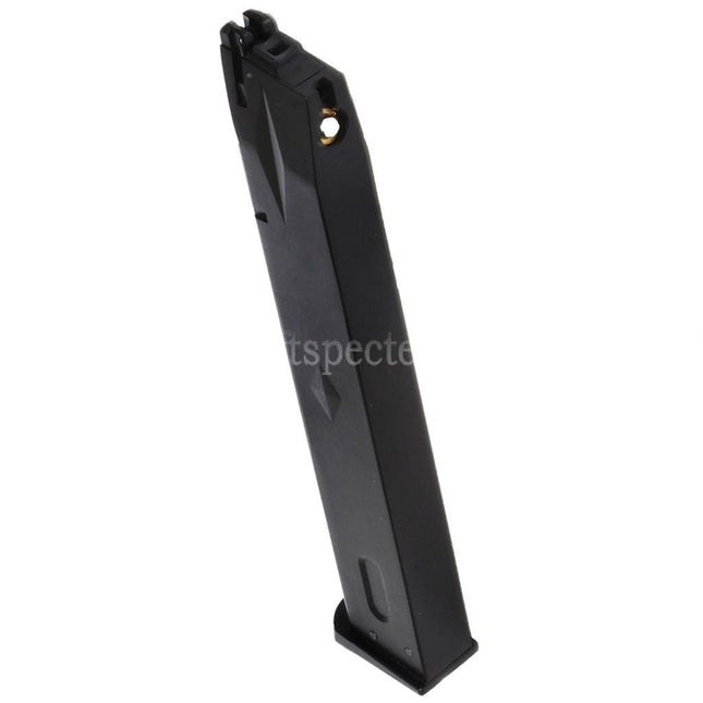 Chargeur de gaz long étendu WE (WE-TECH) 50 billes pour pistolets GBB Airsoft M9 M92 AW MB Series / KJW / Tokyo Marui / WE Noir