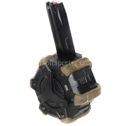 Armorer Works AW Custom 350rd Gas Adaptive Drum Magazine for AW MB Series / KJW / WE (WE-TECH) / Tokyo Marui M9 M92 GBB Pistols Airsoft