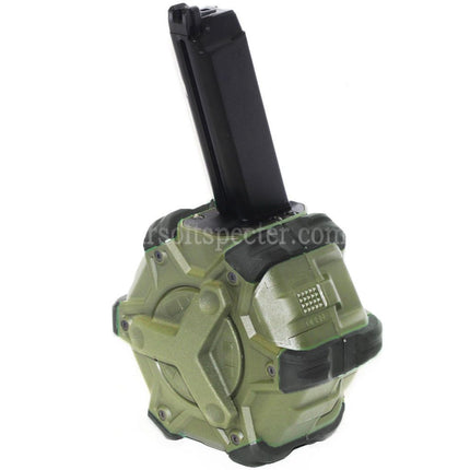 WE (WE-TECH) 350rd Gas Drum Magazine for G17 G18C G-Series GBB Pistols Airsoft