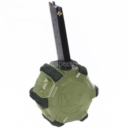 WE (WE-TECH) 350rd Gas Drum Magazine for EMG SAI Red / AW NE Series / WE Single Stack 1911 GBB Pistols Airsoft