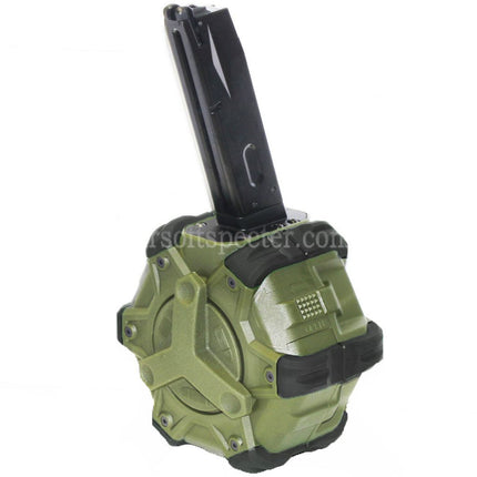 WE (WE-TECH) 350rd Gas Drum Magazine for AW MB Series / KJW / WE / Tokyo Marui M9 M92 GBB Pistols Airsoft