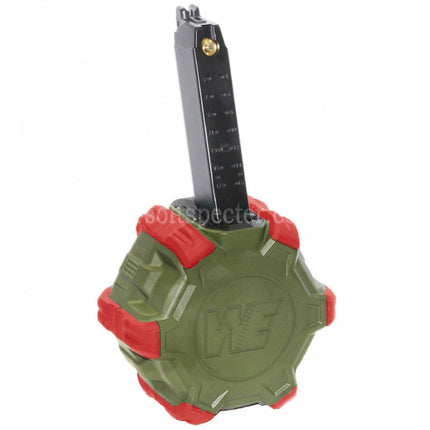 WE (WE-TECH) 350rd Gas Drum Magazine for G17 G18C G-Series GBB Pistols Airsoft