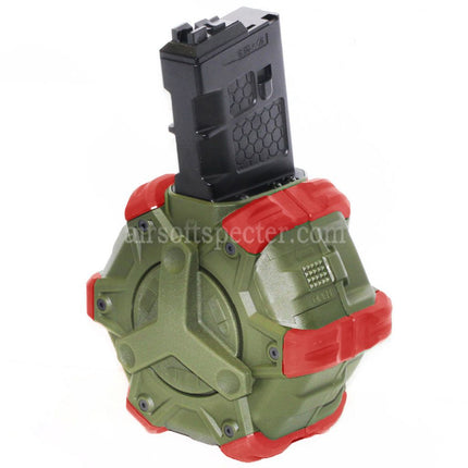 WE (WE-TECH) 350rd Gas Drum Magazine for WE (WE-TECH) Open Bolt Type L85 / SCAR-L / R5C / T65 / HK416 / AR M4 M16 GBB Rifles Airsoft