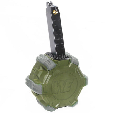 WE (WE-TECH) 350rd Gas Drum Magazine for G17 G18C G-Series GBB Pistols Airsoft