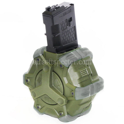 WE (WE-TECH) 350rd Gas Drum Magazine for WE (WE-TECH) Open Bolt Type L85 / SCAR-L / R5C / T65 / HK416 / AR M4 M16 GBB Rifles Airsoft