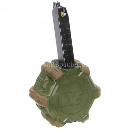 WE (WE-TECH) 350rd Gas Drum Magazine for G17 G18C G-Series GBB Pistols Airsoft
