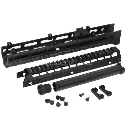 5KU 292mm Extended M-LOK Universal Handguard Kit Rail System for LCT GHK CYMA D-BOYS E&L AK47 AK74 Series Rifles Airsoft Black