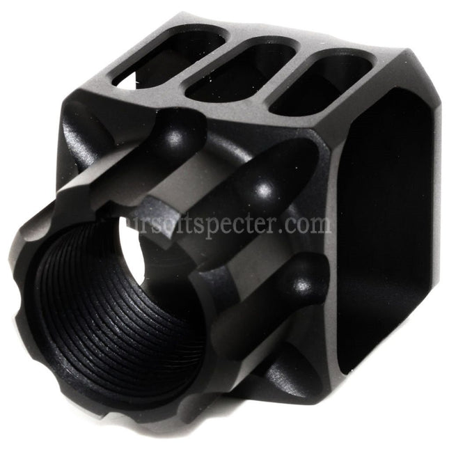 5KU CNC Aluminium LAF-24 Style Muzzle Brake Flash Hider For +24mm CW Clockwise Thread Barrel Rifles Airsoft Black