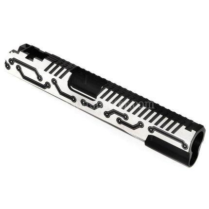 5KU CNC Aluminum Infinity Future Slide Set Suitable For Tokyo Marui Hi-Capa 5.1 Series GBB Pistols Airsoft Black/Silver
