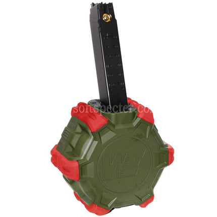 WE (WE-TECH) 350rd Gas Drum Magazine for WE PCC Type 888 888C RARS R5C M4 M16 Series GBB Rifles Airsoft