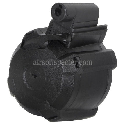 BATTLEAXE 1400rd Electric Drum Magazine For CYMA Golden Eagle Double Eagle Tokyo Marui M870 Shotgun Airsoft Black