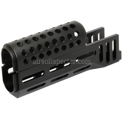 CYMA 155mm CNC Aluminum Upper Lower M-LOK Handguard Type-B For CYMA AK47 Series AEG Rifles Airsoft Black
