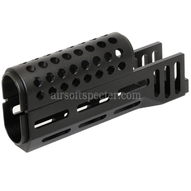 CYMA 155mm CNC Aluminum Upper Lower M-LOK Handguard Type-B For CYMA AK47 Series AEG Rifles Airsoft Black