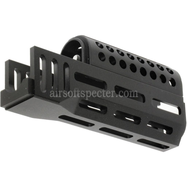 CYMA 155mm CNC Aluminum Upper Lower M-LOK Handguard Type-B For CYMA AK47 Series AEG Rifles Airsoft Black