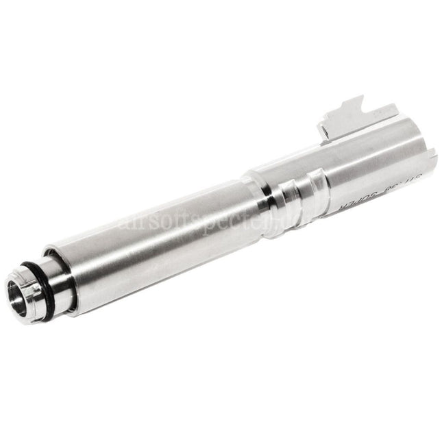5KU 4.75 Inches Comp-Ready Outer Barrel For AW / WE / Tokyo Marui Hi-Capa 5.1 STI .38 SUPER Silver