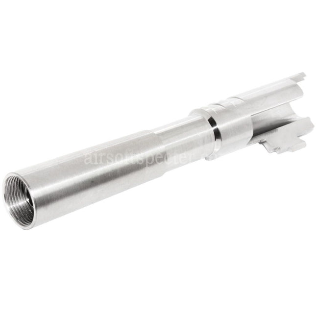 5KU 4.75 Inches Comp-Ready Outer Barrel For AW / WE / Tokyo Marui Hi-Capa 5.1 STI .38 SUPER Silver
