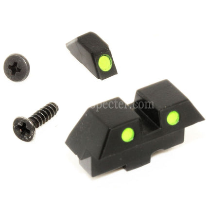 AIRSOFT SPECTER Front and Rear Sight For Tokyo Marui G17 Series GBB Pistols Black