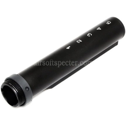 E&C 168mm 5 Positions Adaptateur de Tube de Crosse Étendue pour Fusils Airsoft AEG E&C Tokyo Marui Série M16A1 Noir