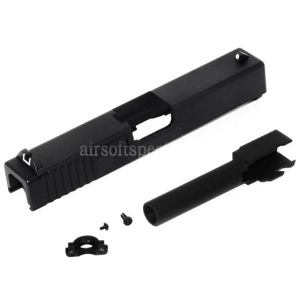 E&C Aluminum Barrel Slide Set For E&C Tokyo Marui G19 Series GBB Pistols Airsoft Black