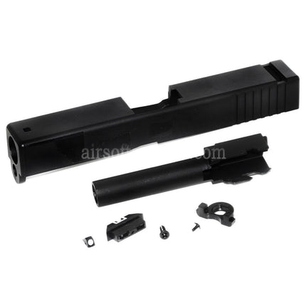 E&C Aluminum Barrel Slide Set For E&C Tokyo Marui G19 Series GBB Pistols Airsoft Black