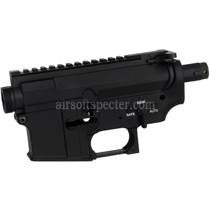 E&C MUR Style Upper Lower Metal Body Receiver with 20mm Top Rail For E&C Tokyo Marui QD V2 Gearbox M4 M16 Series AEG Rifles Airsoft Black