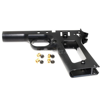 Cadre inférieur en aluminium CNC KF Airsoft pour pistolets GBB Tokyo Marui M1911 Series, noir
