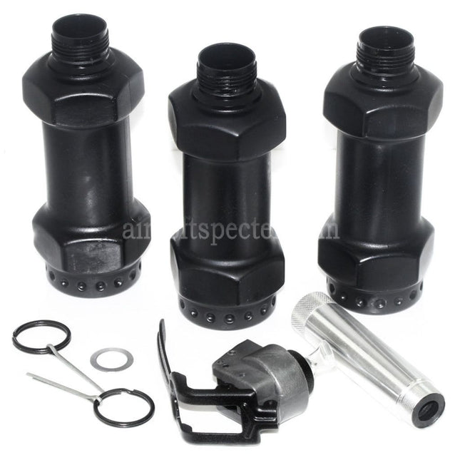 APS HAKKOTSU 3pcs Thunder B Co2 Sound Grenade Dumbbell Shell Bottle Package with Core
