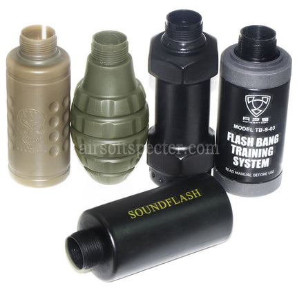APS HAKKOTSU 5pcs Different Style Thunder B Co2 Sound Grenade Shell Bottle Package with Core