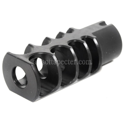 5KU 53mm RRD-4C Slim Muzzle Brake Flash Hider For -14mm CCW Counter-Clockwise Thread Barrel Rifles Airsoft Black