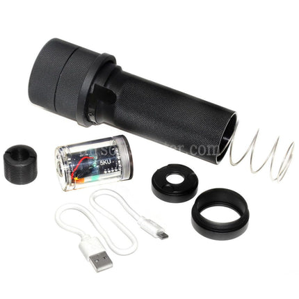 5KU PBS-1 Mini Silencer Suppressor with Spitfire Tracer For -14mm CCW Counter-Clockwise Thread Barrel AK Series Rifles Airsoft Black