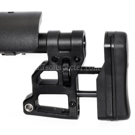 Crosse tactique SPR CYMA pour fusil de sniper airsoft série CYMA CM708 / fusils airsoft Tokyo Marui M4 AEG, noir