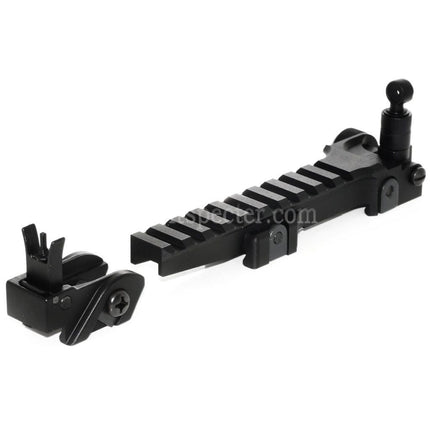 DOUBLE BELL KAC Style Flip-Up Sight Rail Set For G36 Series AEG GBB Rifles Airsoft Black