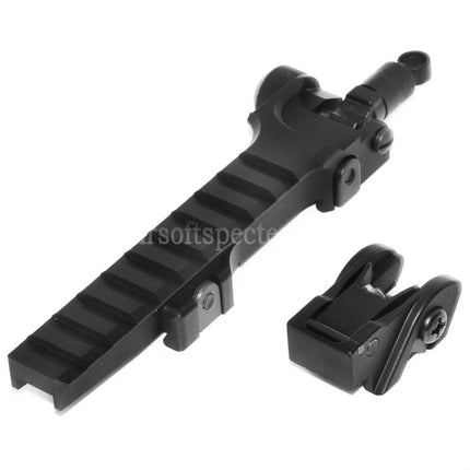 DOUBLE BELL KAC Style Flip-Up Sight Rail Set For G36 Series AEG GBB Rifles Airsoft Black