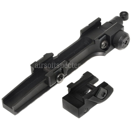 DOUBLE BELL KAC Style Flip-Up Sight Rail Set For G36 Series AEG GBB Rifles Airsoft Black