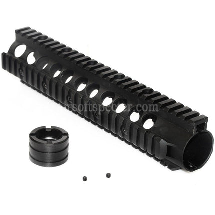 CYMA 10.5 Inches 265mm Aluminum Upper Cut RAS Handguard Rail System for CYMA G&P VFC King Arms Tokyo Marui M4 AEG GBB Rifles Airsoft Black