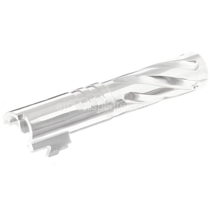 5KU 4.3 Inches Stainless Steel Tornado Style Spiral Outer Barrel +11mm CW for Tokyo Marui Hi-Capa 4.3 GBB Pistols Airsoft
