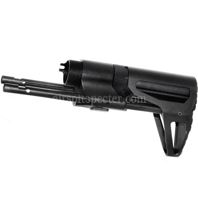 5KU PDW Retractable Sliding Stock for GHK VFC WE (WE-TECH) WA M4 Series GBB Rifles Airsoft Black
