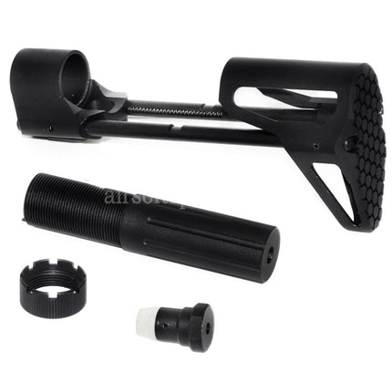 Crosse rétractable 5KU PDW pour fusils GBB Airsoft GHK VFC WE (WE-TECH) WA M4 Series Noire