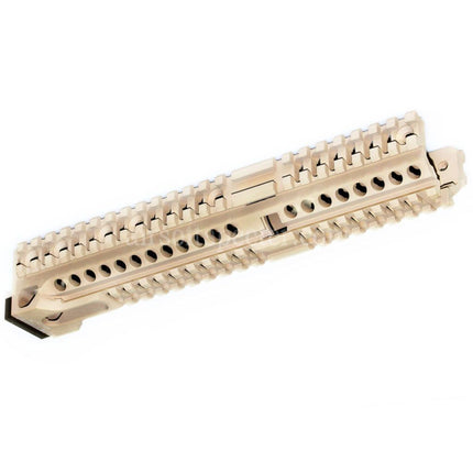 5KU CNC 254mm B30 Style Long Lower Handguard Rail System For D-Boys LCT GHK AKM AK74 AK102 AK104 AK105 AK Series AEG Rifles Airsoft Desert Tan