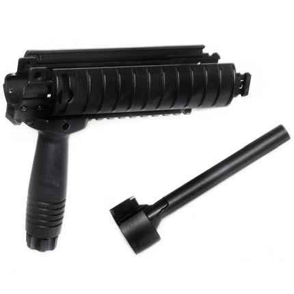 CYMA MP5 DX Interface Handguard Rail System with QD Foregrip and Outer Barrel For CYMA G&G Umarex Tokyo Marui MP5 Series AEG Rifles Airsoft Black