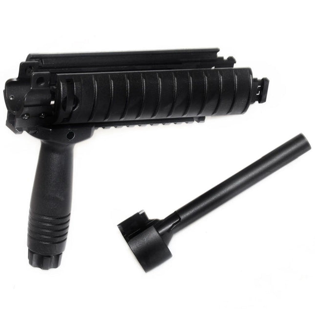 CYMA MP5 DX Interface Handguard Rail System with QD Foregrip and Outer Barrel For CYMA G&G Umarex Tokyo Marui MP5 Series AEG Rifles Airsoft Black