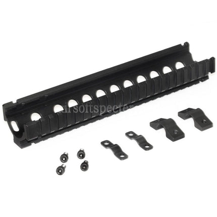 CYMA 242mm Aluminium Lower Handguard Rail System For CYMA G&P Tokyo Marui AK74 Series AEG Rifles Airsoft Black