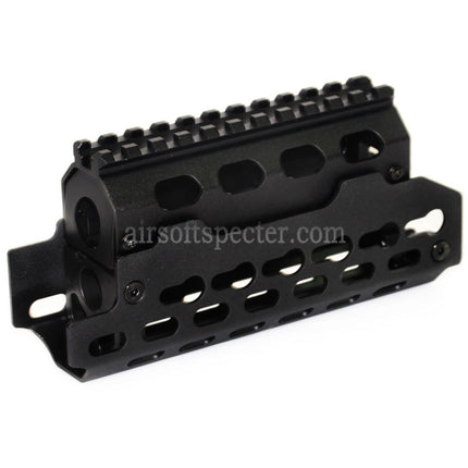 CYMA Aluminium KeyMod Handguard Rail System For AK74U Series AEG GBB Rifles Airsoft Black