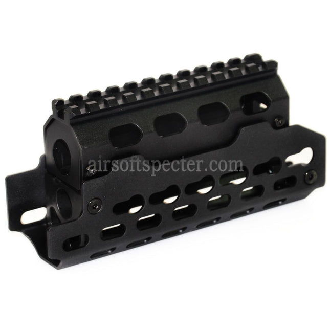 CYMA Aluminium KeyMod Handguard Rail System For AK74U Series AEG GBB Rifles Airsoft Black