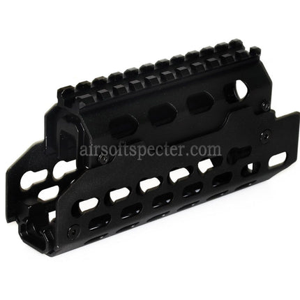 CYMA Aluminium KeyMod Handguard Rail System For AK74U Series AEG GBB Rifles Airsoft Black