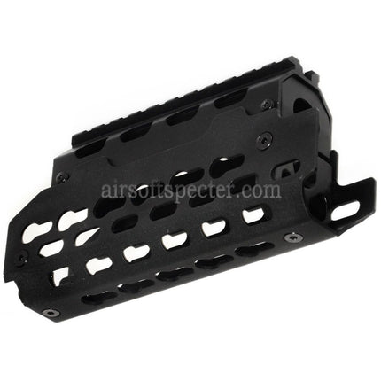 CYMA Aluminium KeyMod Handguard Rail System For AK74U Series AEG GBB Rifles Airsoft Black