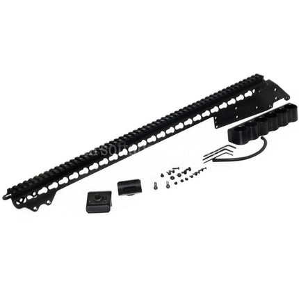 CYMA 537mm Aluminium KeyMod Top Rail System with 6-Shell Carrier Holder For CYMA Tokyo Marui M870 Series Shotgun Airsoft Black
