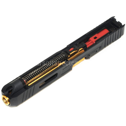 EMG Licensed SAI Tier One Competition Complete Upper Kit Gold Barrel Slide Set For AW WE EMG BLU G17 G34 GBB Pistols Airsoft Black
