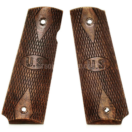 BOG Black Owl Gear US 1911 Wood Grip Cover For DOUBLE BELL ARMY AW WE KJ Tokyo Marui M1911 M.E.U SERIES 70 M45A1 WARRIOR GBB Pistols Airsoft
