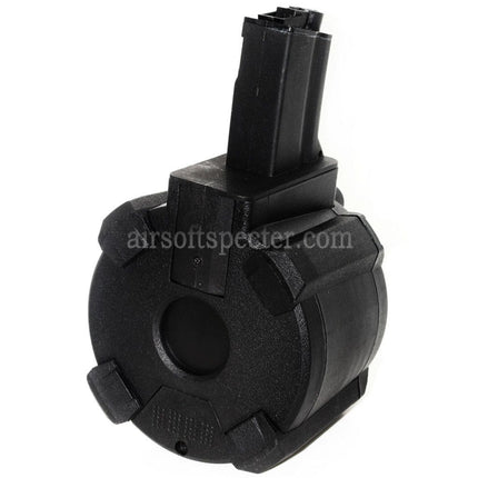 BATTLEAXE 1400rd Electric Drum Magazine For MP5 Series AEG Rifles Airsoft Black